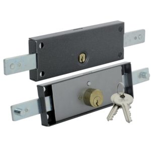 Serrure à tringles pour porte de garage et rideau métallique à cylindre rond - ISEO CITY - 622280