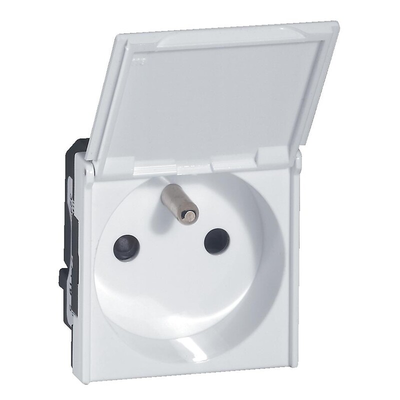 Prise programme Mosaic 2P+T droite 2 modules blanc - Legrand - 357708 – Image 3