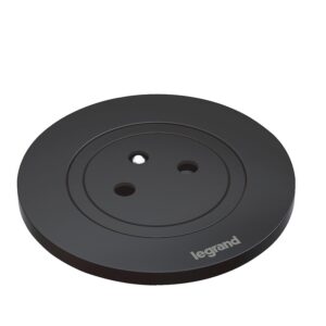Prise encastrée INCARA™ Disq 60 noir 1 PC 2P+T cordon 2m - Legrand câble management - 624304