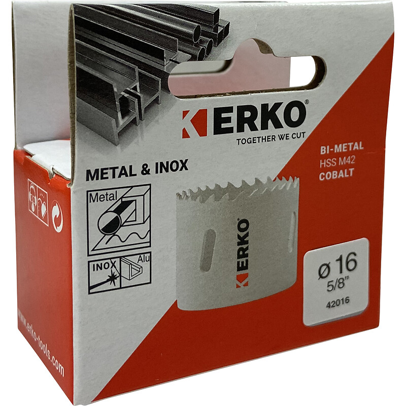 Scie trépan bimétal au cobalt Série 42 pour acier et inox Ø 102 mm - ERKO - 112261 – Image 5