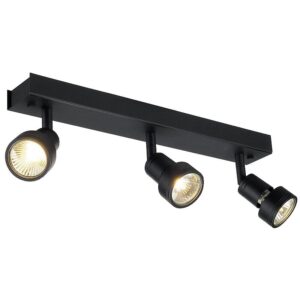 Applique intérieure orientable Puri 3 GU10 noir mat max. 3x50W anneau déco inclus - SLV - 539708