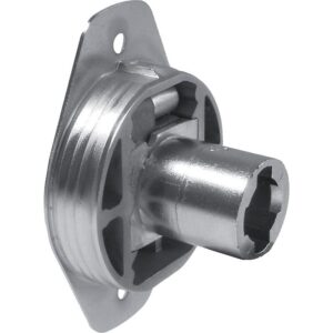 Kit de serrure de porte coulissante pour cylindre interchangeable Z23 Ø18 avec rosace et gache - pour 2 portes coulissantes - LEHMANN - 504512