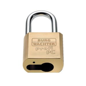 Cadenas pour demi-cylindre européen PC Niro - résistance marine - anse inox hauteur 80 mm - BURG WACHTER - 162892