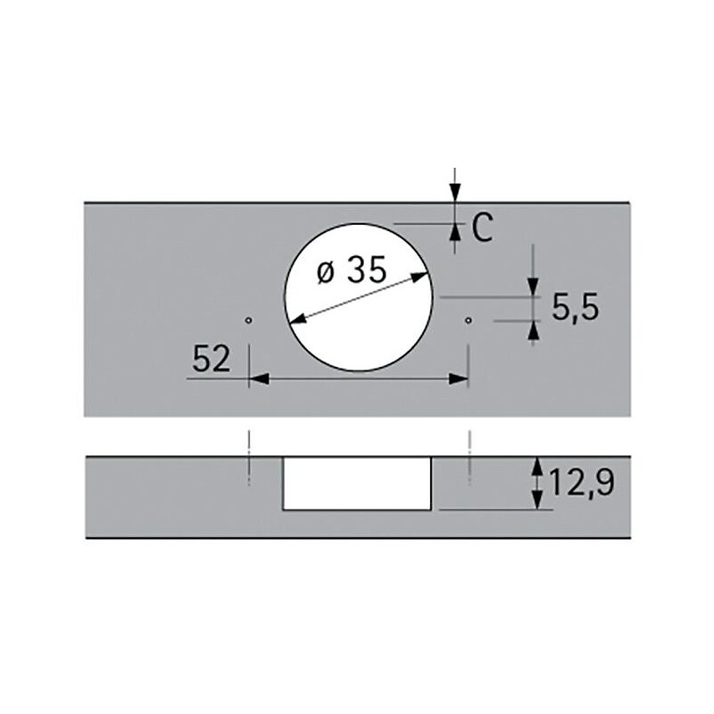 Charnière 50/65° pour portes pliantes d'angle Intermat 9930 - Design Sensys - HETTICH - 169752 – Image 3