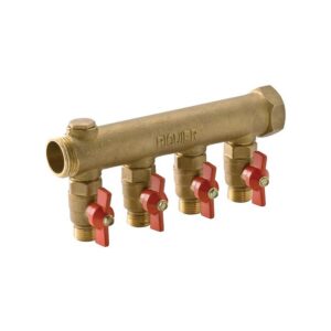 Collecteur de distribution M/F 26x34 avec vannes - 3 départs 15x21 - - 781129