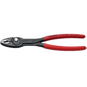 Pince multiprise frontale KNIPEX TWINGRIP® - Gainage PVC Réglage par bouton pression à 5 positions Capacité 4 à 22 mm - KNIPEX - 349799