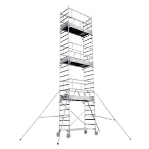 Échafaudage roulant Totem 2 Line 180, hauteur de travail 4,85 m, 1 plancher - TUBESCA - 111056