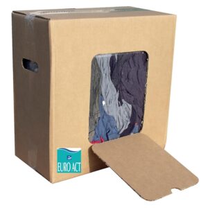 Chiffons d'essuyage textile couleur issu du recyclage de sweat coton carton de 10kg -  - 113437