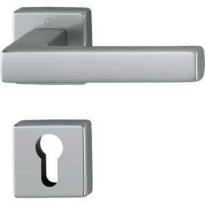 Béquille double sur rosace carrée ligne Toulon condamnation époxy noir mat - HOPPE - 627607
