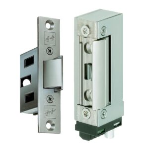 Gâche électrique type 332 pour verrouillage d'issue de secours porte simple action réversible 48 Volts cc - EFF EFF - 495293
