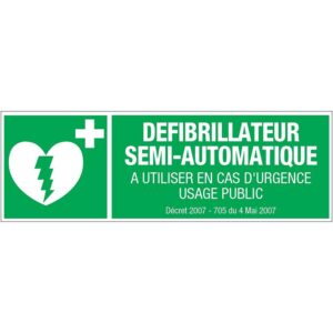 Panneau rigide défibrillateur semi-automatique en 450 x 150 - NOVAP - 103461
