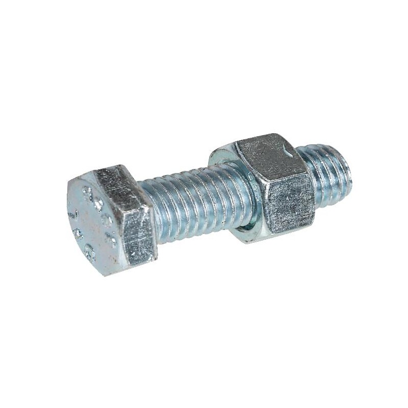 Boulon tête hexagonale acier 8.8 zingué blanc filetage total 10x100mm boîte de 100 pièces - STAFA - 602246
