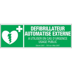 Panneau rigide défibrillateur automatisé externe 450 x 150 - NOVAP - 103468
