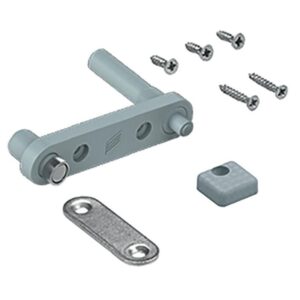 Accessoire de maintien de la porte pour boitier Push to Move - à visser - version magnétique standard - gris - HETTICH - 626264
