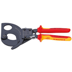 Coupe-câbles à cliquet - Capacité Cuivre Aluminium Ø52mm / 380mm² - Isolé 1000V - KNIPEX - 188645