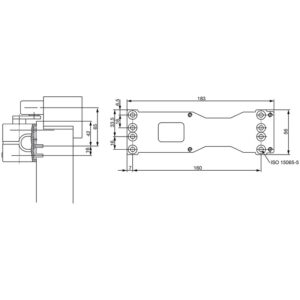 Plaque de pose pour ferme-porte à glissière types DC 500 Basic, DC 500,700 argent - Assa Abloy - 167568