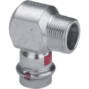 Coude électrozingué 90° femelle diamètre 18 taraudé 15x21 559533 - VIEGA - 719805
