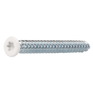 Vis de montage de chassis vitrés tête fraisée blanche Ar-Mobic II acier zingué, torx, 7,5x42 mm en boîte de 100 - LEGALLAIS - 615252