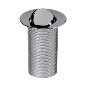 Bonde de lavabo laiton à clapet rotatif sans trop plein Ht 100mm - Wirquin Pro - 534962