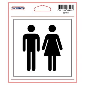 Étiquettes signalétiques adhésives - 115 x 115 mm - Toilettes - VISO - 116104