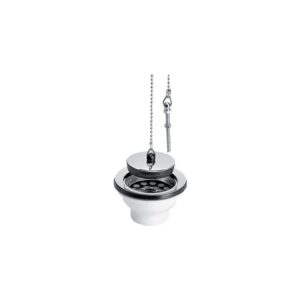 Bonde d'évier PVC à bouchon chaînette Ø 84 mm - NICOLL - 723101