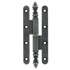 paumelle rustique acieren 140 x 55 mm patiné vernis, bout rond droite - BROS - 520493