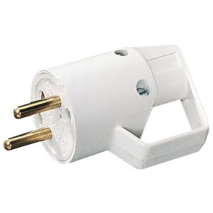 Fiche électrique mâle Faxian à coiffe avec anneau blanche - LEGALLAIS - 635027