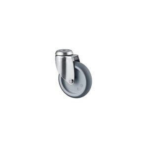 Roulette pivotante chape acier inoxydable fixation à œil pour collectivités, diamètre 100 mm, charge 80 kg, type 7470 PJO - Tente - 258567