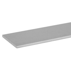 Méplat aluminium finition argent satiné, 20 x 2 mm - longueur 4000 mm - DUVAL - 595981