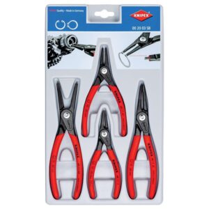 Jeu de 4 pinces circlips intérieur / extérieur - KNIPEX - 494068