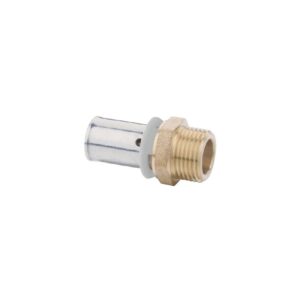 Raccord PER à sertir diamètre 16 Rebun fixe mâle à visser 3/8'' (12x17) - LEGALLAIS - 111449