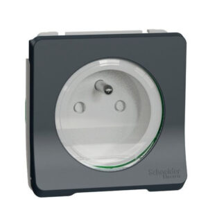 Prise 2P+T gris anthracite composable Mureva Styl - Schneider - 101194