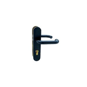 Béquille double sur plaque pour serrure CF 5000 entraxe 72 mm carré de 9 mm noir - TESA ASSA ABLOY - 452796