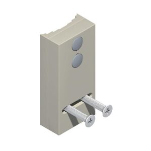 cale pour pose verrous 2586 et 2590 sur montant de profil bombé coloris gris Ral 7042 - LA CROISÉE DS - 551090