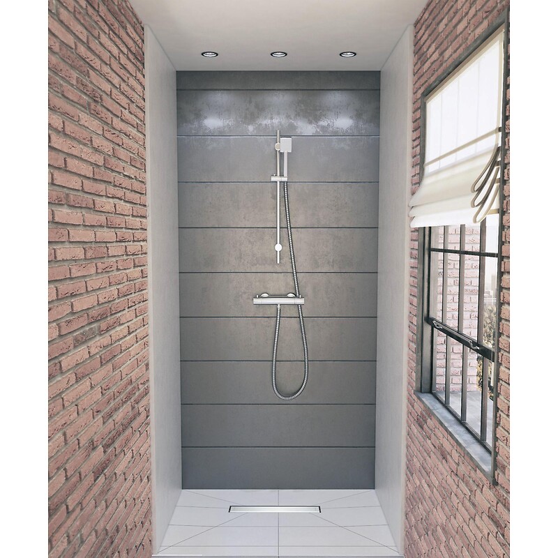 Caniveau de douche Venisio Slim L300 mm extra-plat 50 mm avec siphon à membrane - Wirquin Pro - 572251 – Image 2