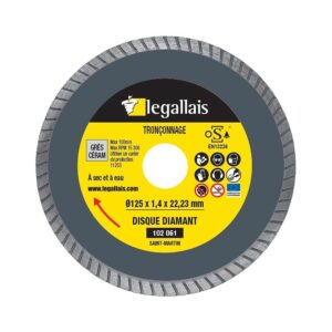 Disque à tronçonner diamant Saint Martin diamètre 125 pour grès céram et carrelage - LEGALLAIS - 102061