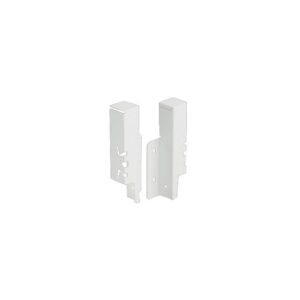 Kit de raccords de paroi arrière droit / gauche hauteur 126 mm coloris blanc pour paroi arrière bois ou alu - HETTICH - 425643