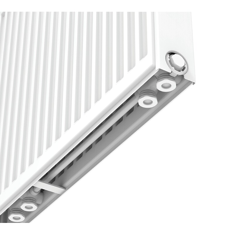Radiateur eau chaude acier horizontal habillé Novello 8 connections RAL9016 type 22 H700xL700 - 1373W - STELRAD - 109643 – Image 3