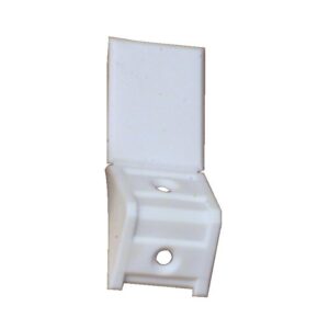 Taquets Systemtac Classic - en polypropylène, avec couvercle prémonté, blanc, équerre simple, en boîte de 100 pièces - PRUNIER - 468671