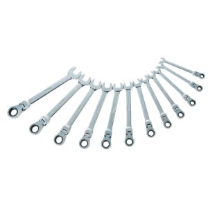Jeu de 12 clés mixtes à cliquet tête articulée - 50CTJ12 - SAM outillage - 279847