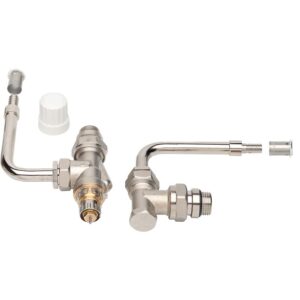 Kit hydrocâblé 75 mm HC-RE RA-IN équerre inversé + RLV-S pour PER 12 mm à sertir avec coude orientable - DANFOSS - 126401