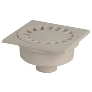 Siphon de cour à emboiture extérieure 200x200 sable sortie 63/75 - NICOLL - 500529