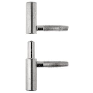 Fiches complètes mâles + femelles noeud plat Ø 13 mm pour menuiserie bois 075 avec butée à bille en boîte de 10 - OTLAV - 677702