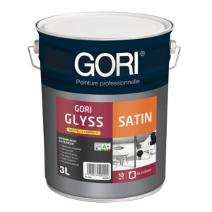 Peinture glycéro menuiseries GORIGLYSS SATIN, blanc bidon de 3 litres - Gori - 613593