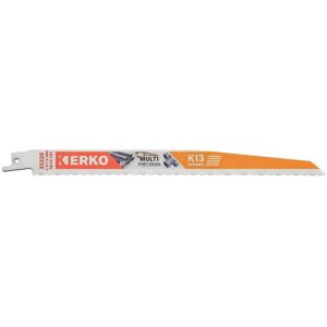 Lames de scies sabres multi matériaux K13, 228x22x1,3 mm, 10/14 dents/pouce, carte de 5 - ERKO - 111869