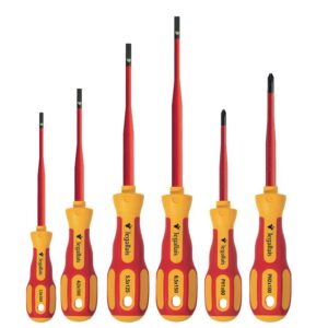 Jeu 6 tournevis Tahiti Slim VDE lame slim Fente / PH - LEGALLAIS - 110462