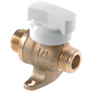Robinet gaz sphérique droit 1/4 de tour à joint plat MM 26x34 avec pattes - CLESSE - 636364