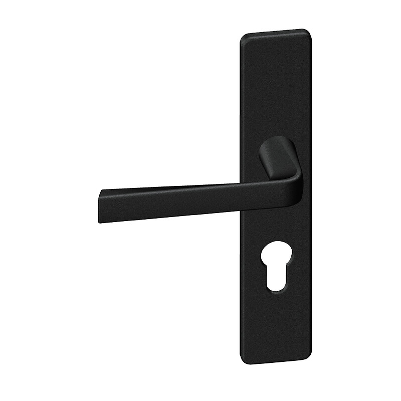 Béquille double sur plaque KAZA entraxe 195 mm BASALT noir mat clé L - VACHETTE ASSA ABLOY - 143397 – Image 3
