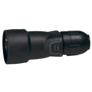 Prolongateur femelle 16A IP44/IK08 caoutchouc à sortie droite et câble Ø 2,5 mm² - noir - Legrand - 361614