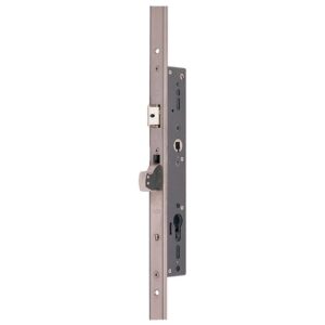 Serrure à larder pour profil étroit Blindo 1 point têtière plate de 24 x 3 mm entraxe 92 mm axe à 27 mm - ISEO CITY - 455309